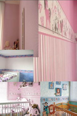 decoração de quarto de bebe com papel de parede