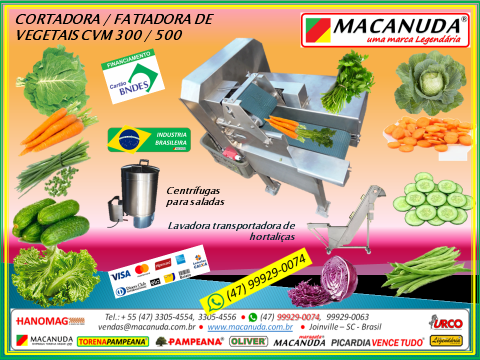 FÁBRICA DE VEGETAIS MINIMAMENTE PROCESSADOS MÁQUINAS PROFISSIONAIS MAC