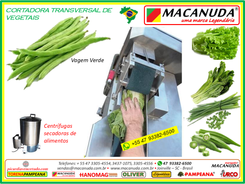 CORTADOR E PICADOR DE LEGUMES INDUSTRIAL DA MARCA MACANUDA