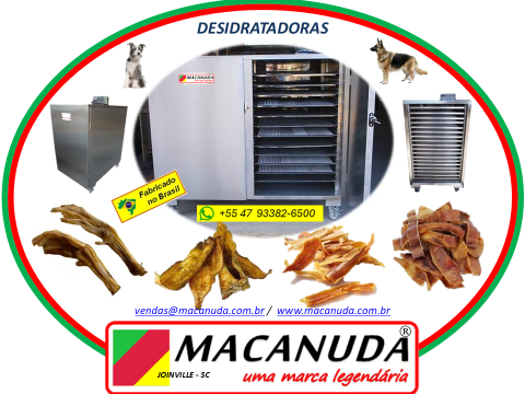 DESIDRATAR ALIMENTO PET, MÁQUINA PROFISSIONAL INOX MACANUDA